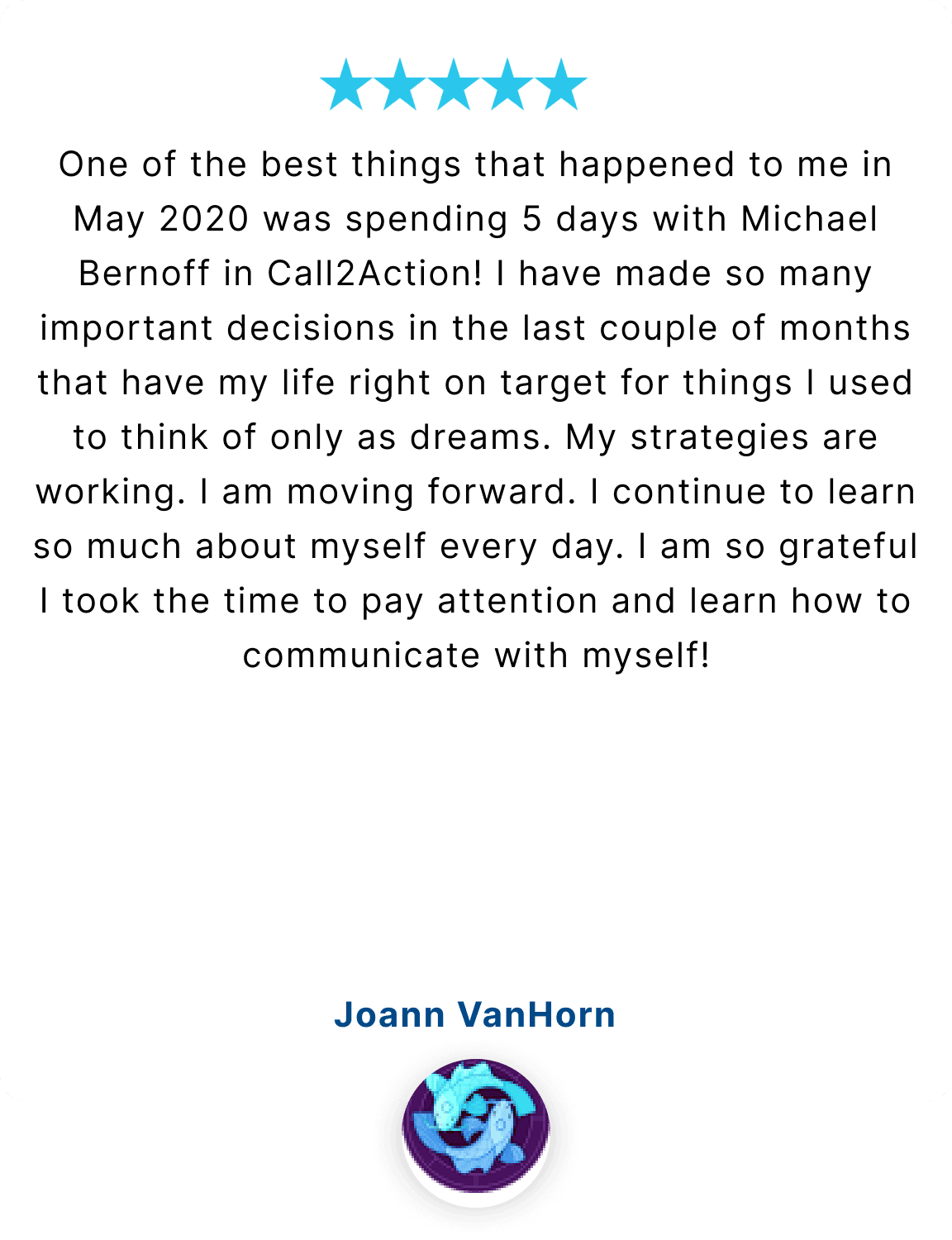Client testimonial