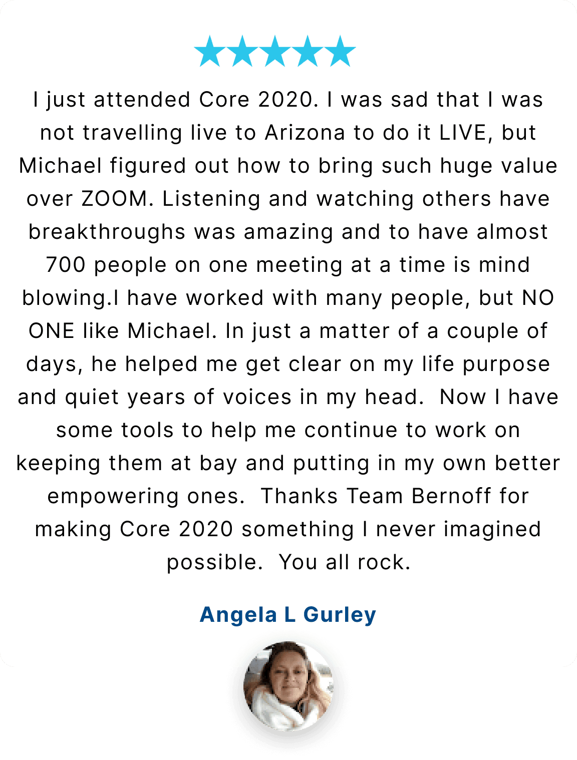 Client testimonial
