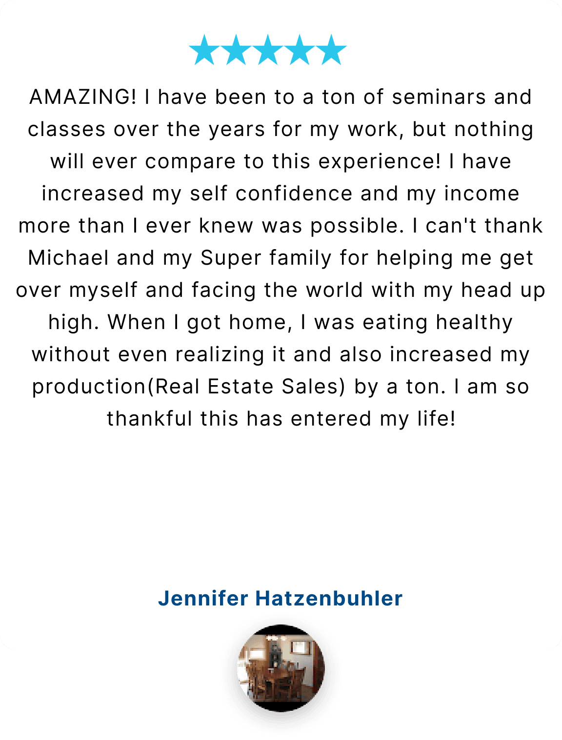 Client testimonial